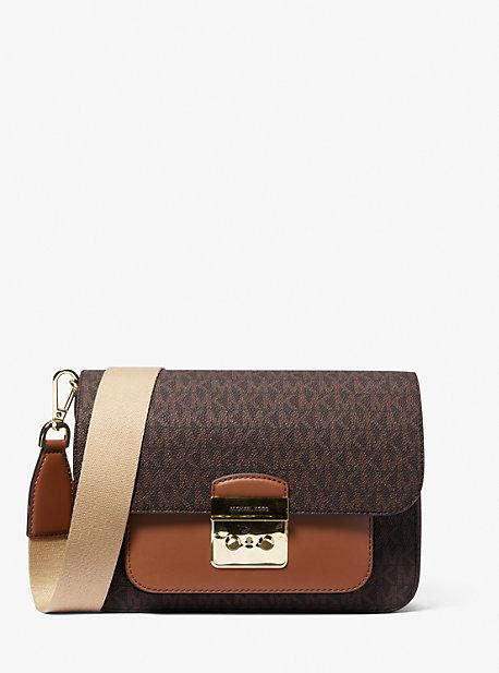 michael kors sloan editor medium messenger bag|Sloan Editor Medium Signature Logo Messenger Bag .